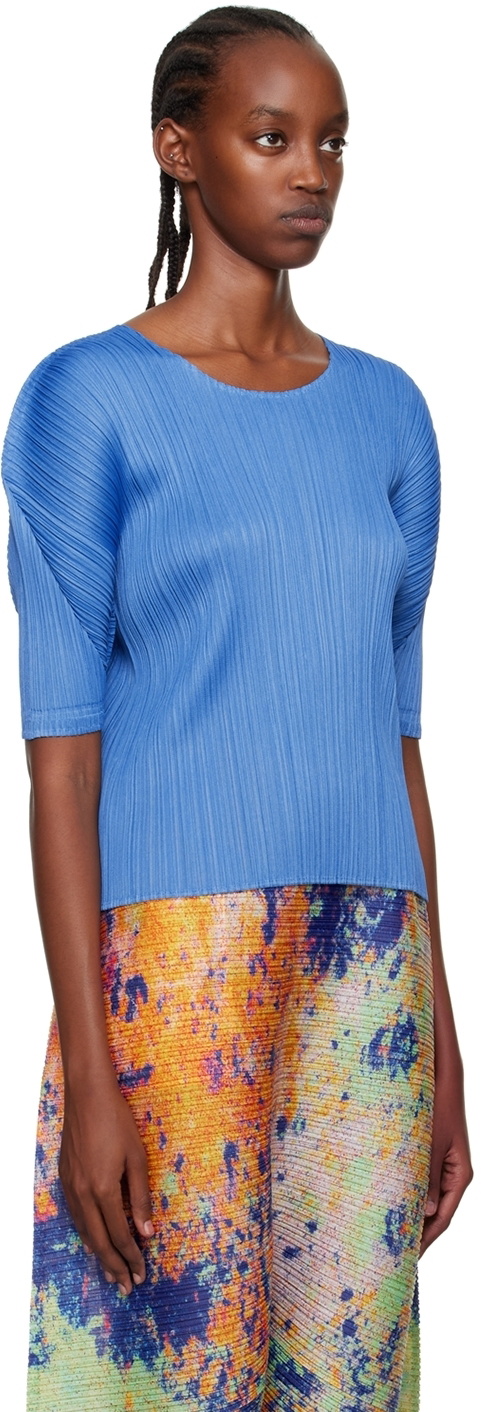 PLEATS PLEASE ISSEY MIYAKE Blue Monthly Colors August T-Shirt