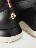 Moncler - Emilien Rubber and Leather-Trimmed Neoprene Sneakers - Black