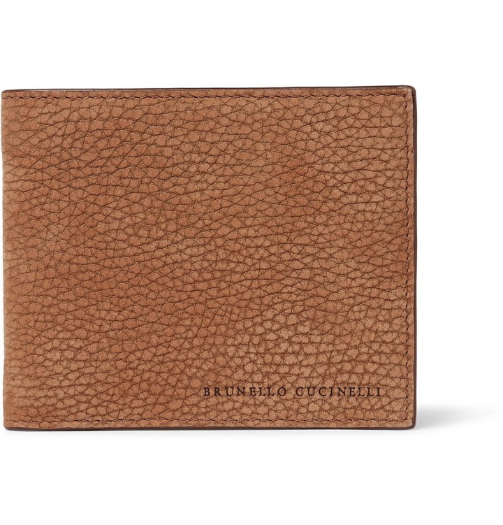 Photo: Brunello Cucinelli - Full-Grain Nubuck Billfold Wallet - Brown