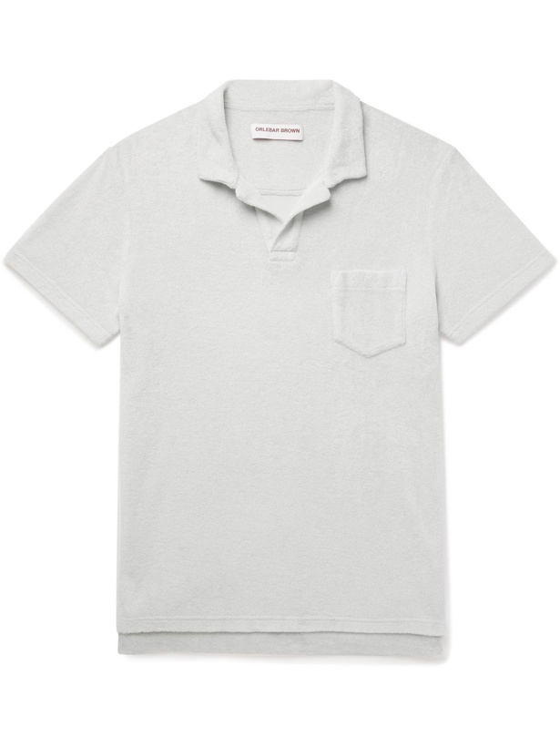 Photo: ORLEBAR BROWN - Slim-Fit Cotton-Terry Polo Shirt - White
