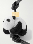 LOEWE - Panda Felt, Leather and Gold-Tone Bag Charm