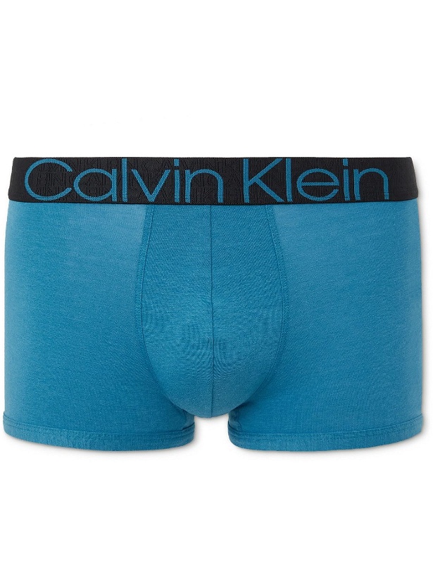 Photo: Calvin Klein Underwear - CK RECONSIDERED Refibra-Jersey Boxer Briefs - Blue