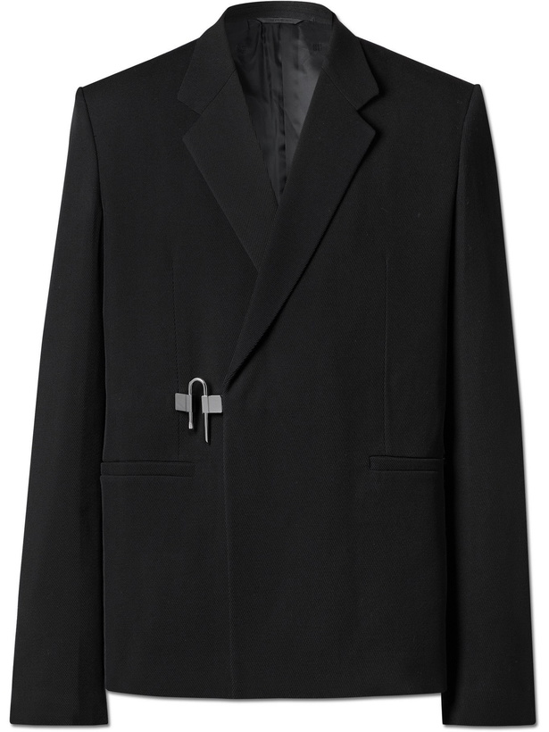 Photo: GIVENCHY - Embellished Virgin Wool-Twill Blazer - Black - IT 54