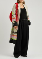 Stine Goya Aneta Metallic-jacquard Twill Coat Grey