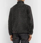 Loewe - Leather-Trimmed Shearling Jacket - Gray