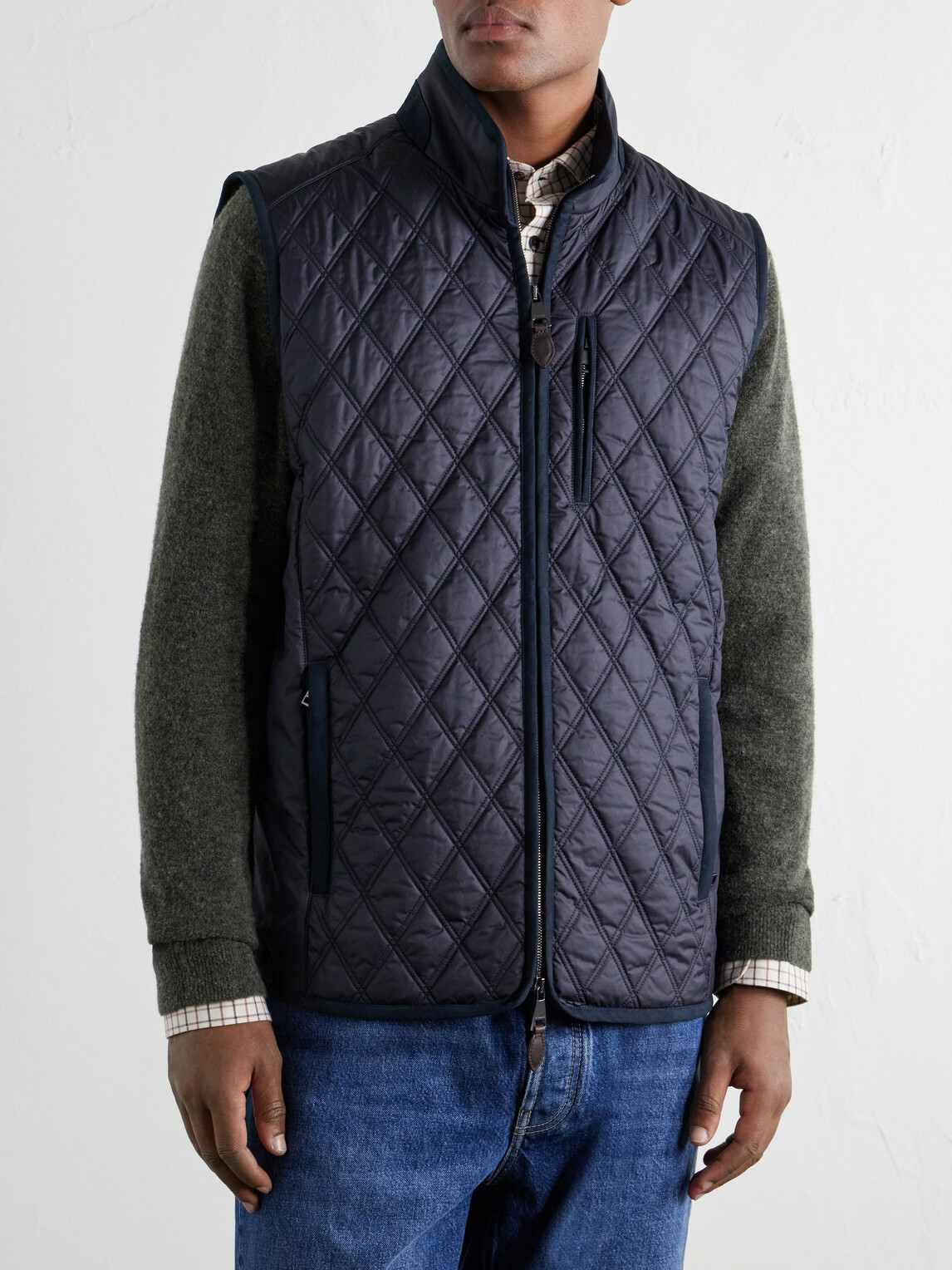 Purdey - Moorland Padded Quilted Shell Gilet - Blue