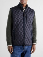 Purdey - Moorland Padded Quilted Shell Gilet - Blue