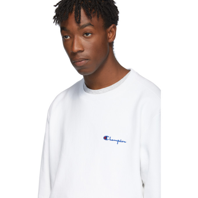 Champion small outlet script logo sweatshirt