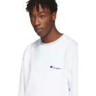 Champion Reverse Weave White Small Script Sweatshirt