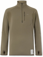 Satisfy - GhostFleece Polartec® Power Grid™ Half-Zip Running Top - Brown