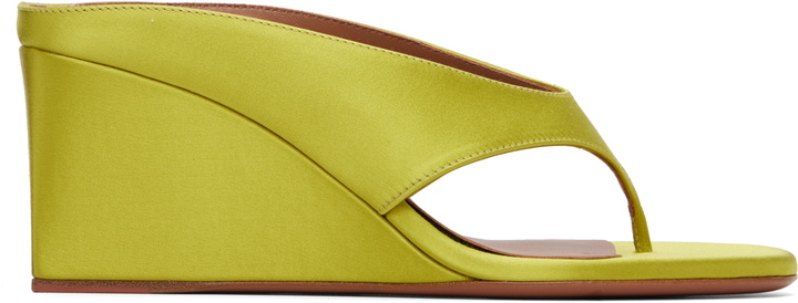 Photo: ALAÏA Green Cube Thong Mule Sandals
