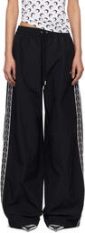 Marine Serre Black Recycled Nylon Track Pants