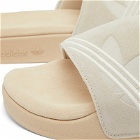 Adidas Men's Adilette Premium in White/Sand Strata