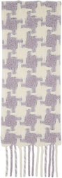 Acne Studios Purple & White Houndstooth Scarf