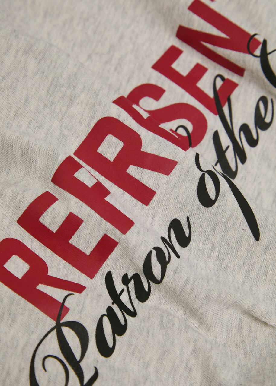 Represent Patron of The Club Printed Cotton T-shirt Cream