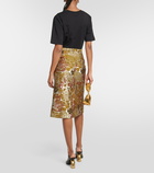 Dries Van Noten Floral jacquard midi skirt