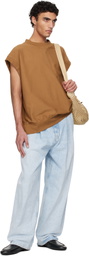 Hed Mayner Blue Pleated Jeans