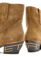 Etro Texan Suede Ankle Boots Brown