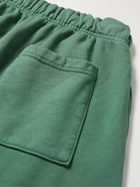 FRIENDS WITH ANIMALS - Straight-Leg Logo-Embroidered Cotton-Jersey Sweatpants - Green
