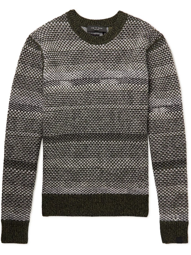 Photo: Rag & Bone - Reversible Wool-Jacquard Sweater - Gray