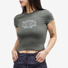 Daily Paper Women's Glow Cropped Short Sleeve T-Shirt in Chimera Green