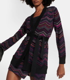 Missoni Zig Zag belted wool-blend cardigan