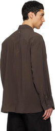 LE17SEPTEMBRE Brown Oversized Cargo Pocket Shirt