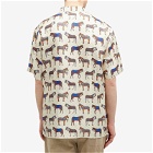 Gucci Men's Horse Parade Vacation Shirt in Ivory