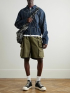 KAPITAL - Cotton and Nylon-Blend Ripstop Drawstring Cargo Shorts - Green