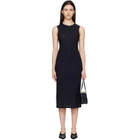 Jil Sander Black Jersey Slip Midi Dress