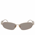Balenciaga Eyewear BB0355S Sunglasses in Gold/Brown 