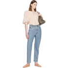 Chloé Pink Fluid Puff-Sleeve Blouse