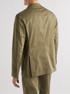 Boglioli - K-Jacket Garment-Dyed Unstructured Cotton-Blend Suit Jacket - Green
