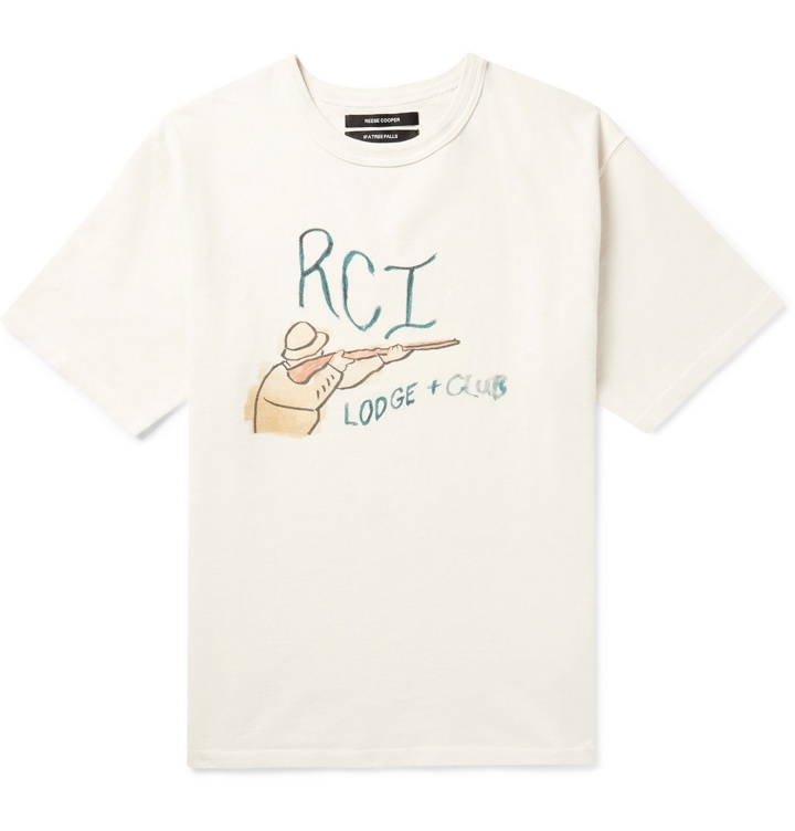 Photo: Reese Cooper® - Printed Cotton-Jersey T-Shirt - Neutrals