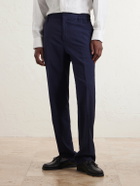 Paul Smith - Straight-Leg Wool-Blend Seersucker Suit Trousers - Blue