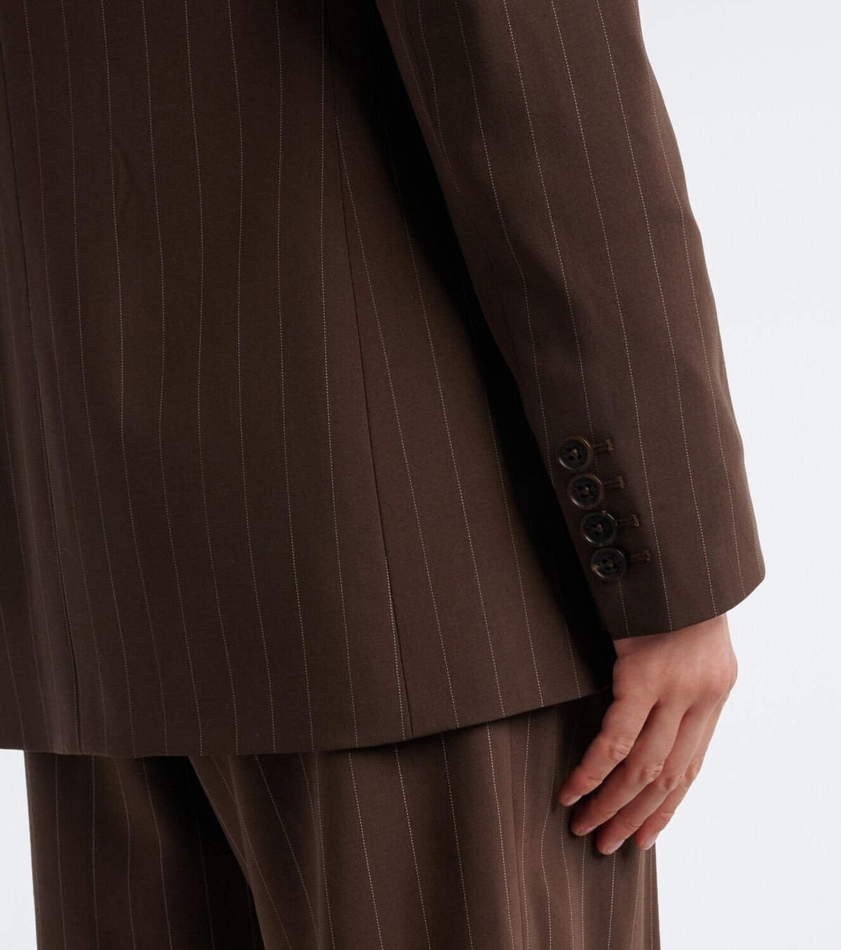 Ralph Lauren Collection Pinstripe double-breasted wool blazer