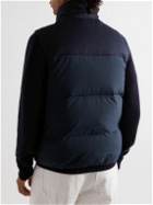 Canali - Quilted Panelled Wool Down Gilet - Blue