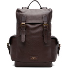 Polo Ralph Lauren Brown Pebbled Leather Backpack