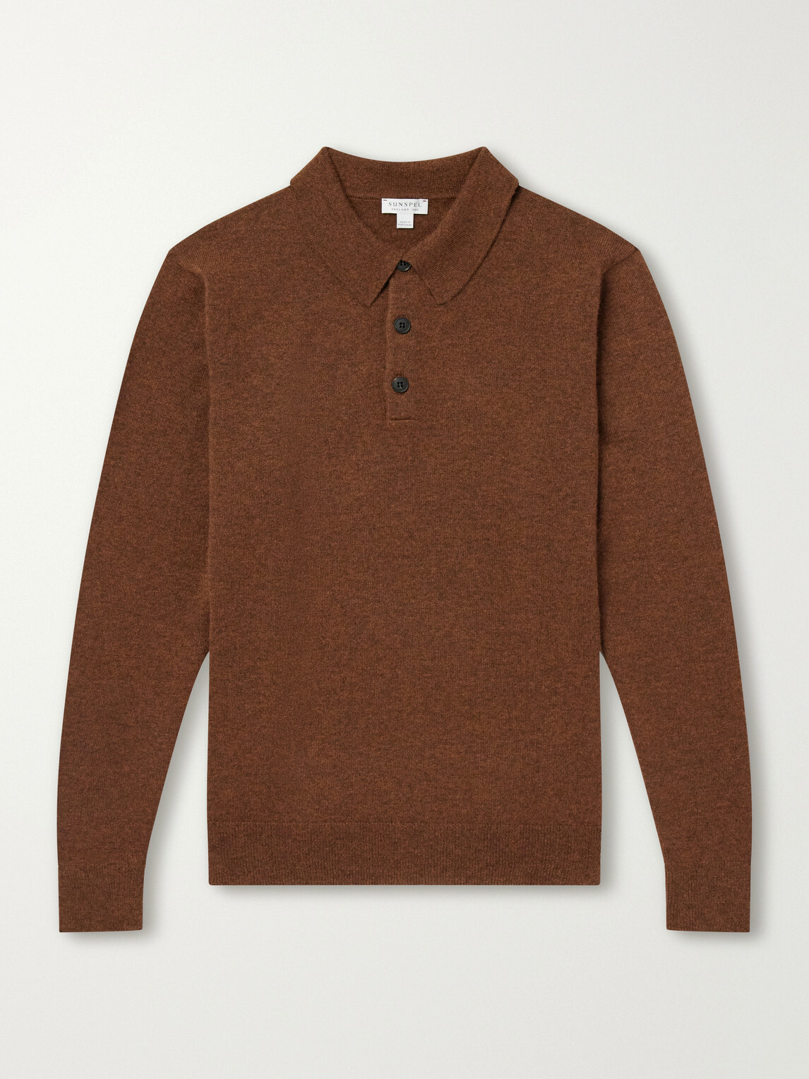 Sunspel - Cashmere Polo Shirt - Brown