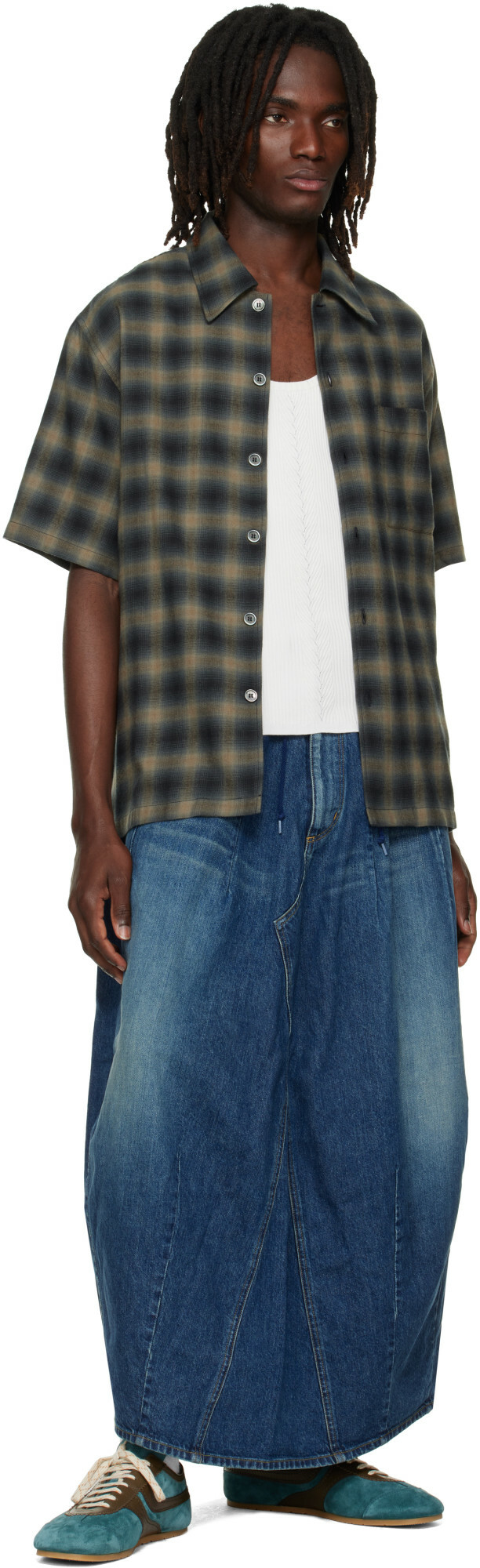 NEEDLES Navy H.D. Skirt