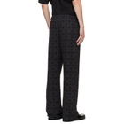 Marine Serre Black Moonogram Flocked Fleece Sweatpants