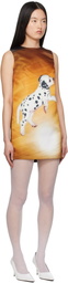 Ashley Williams Yellow & Black Printed Minidress