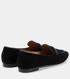 Malone Souliers Bruni leather-trimmed suede loafers