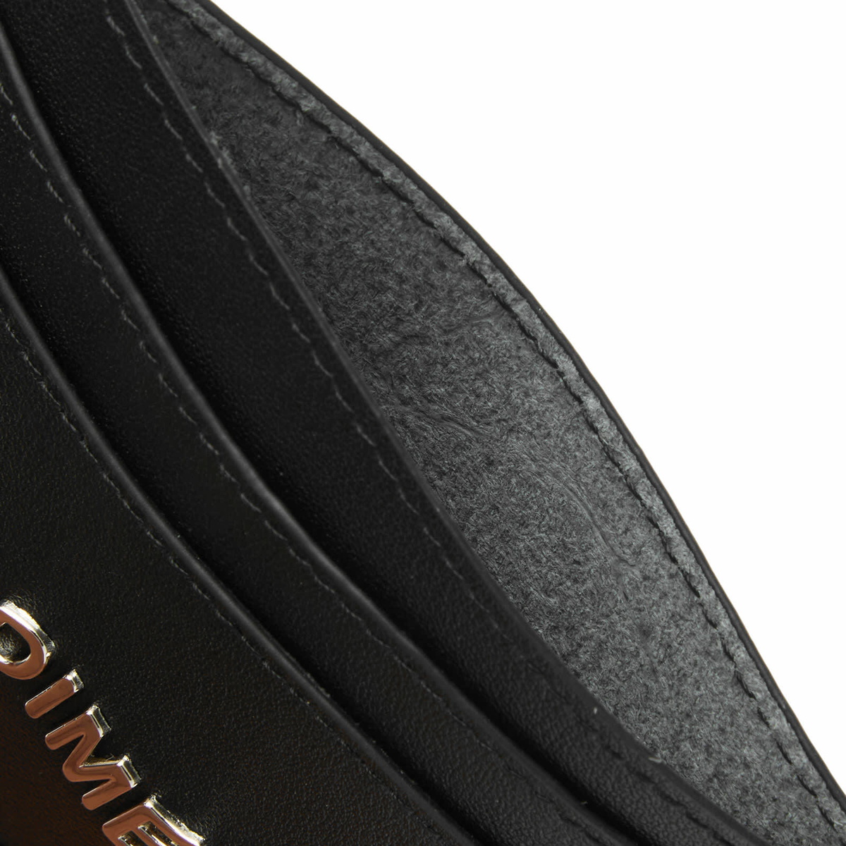 Dime Men's Leather Card Holder in Black 