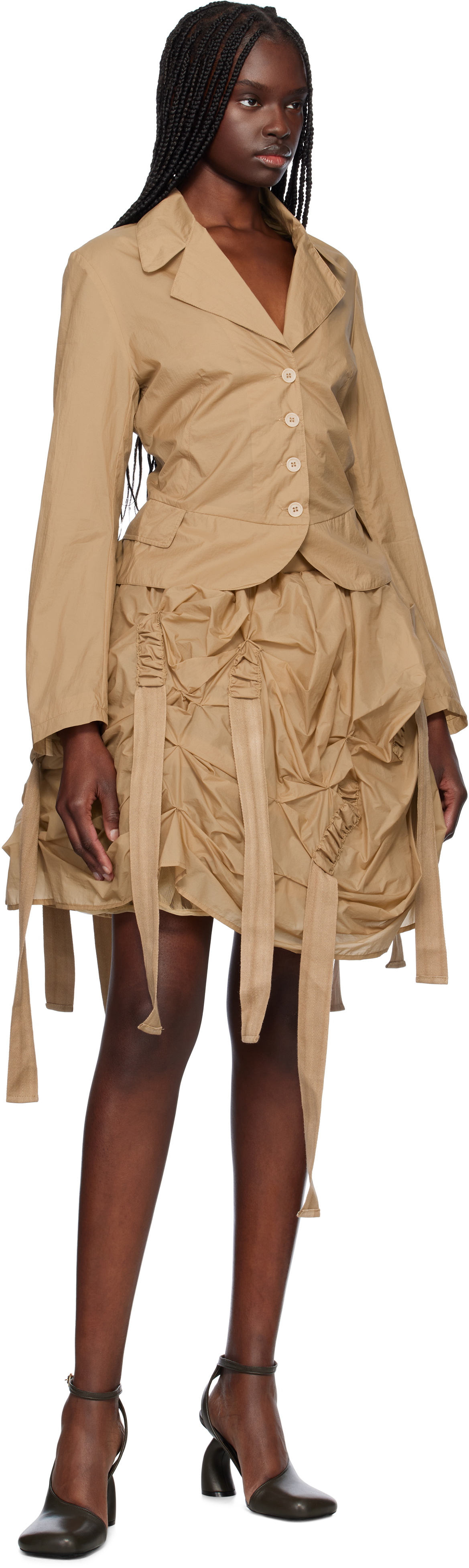 Renaissance Renaissance Beige Versailles Midi Skirt