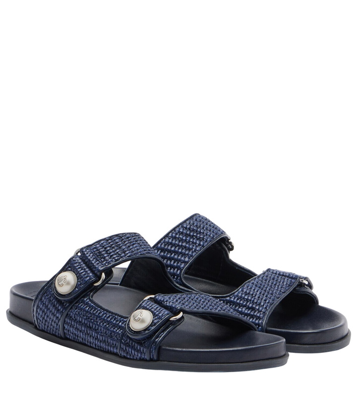 Photo: Jimmy Choo Fayence raffia-effect sandals