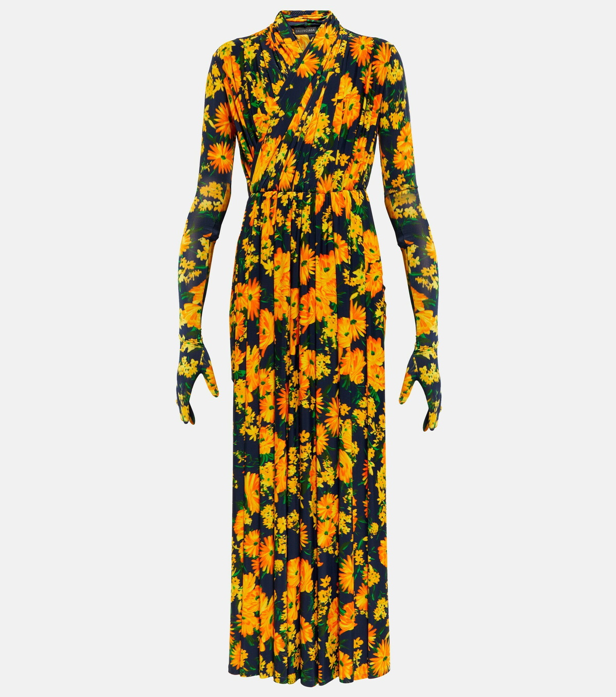 Balenciaga - Floral gloved jumpsuit