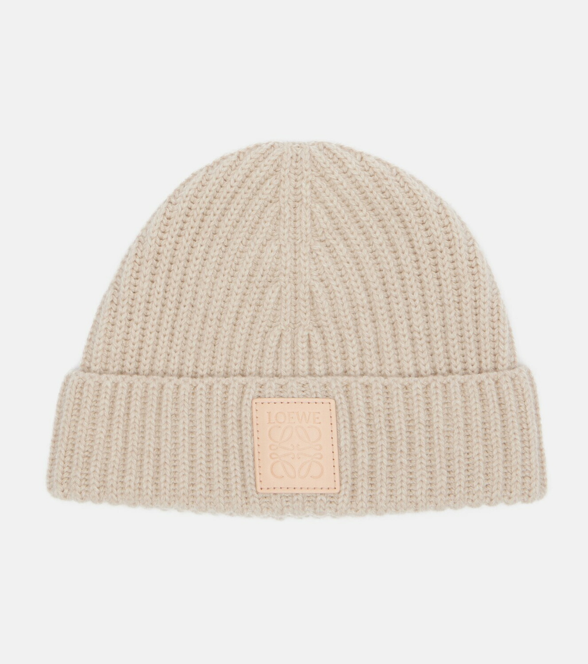 Loewe Anagram ribbed-knit cashmere beanie