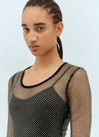 Sportmax Rhinestone Tulle Maxi Dress