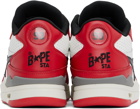 BAPE Red & White Clutch Sta #1 Sneakers